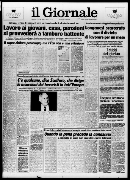 Il giornale : quotidiano del mattino